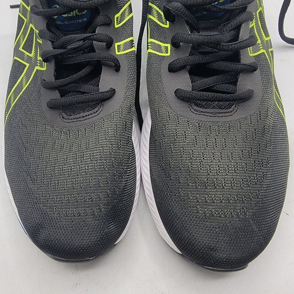 Asics Gel Excite 9 Mens Size 12 Black Hazard Green Athletic Shoes 1011B338
